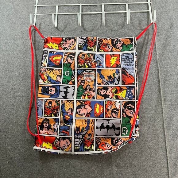 DC Comics Pull String Bag Backpack Multi Color - Picture 2 of 11